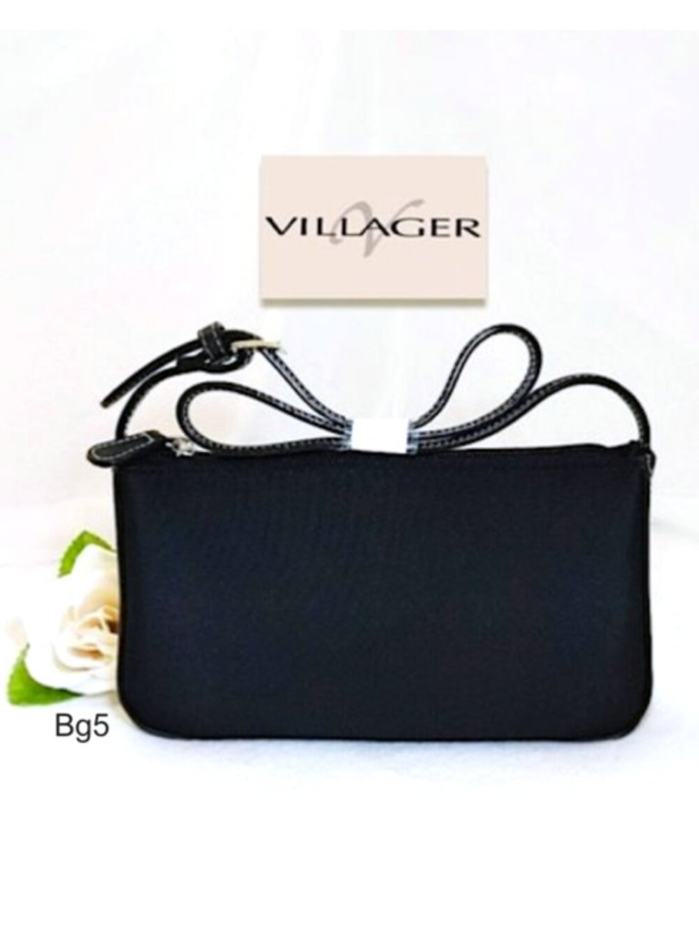 VILLAGER by Liz Claiborne Black Shoulder Bag Mini small Purse Cute little bag